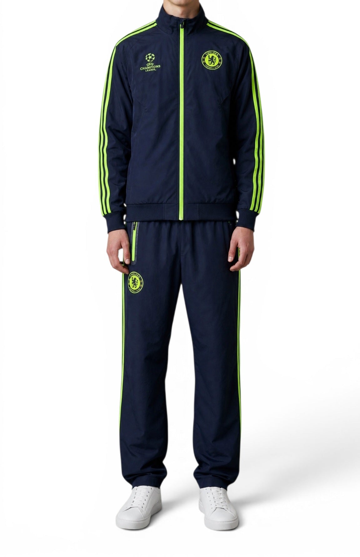 Chelsea Trainingsanzug Größe L – Dunkelblau Neon Edition