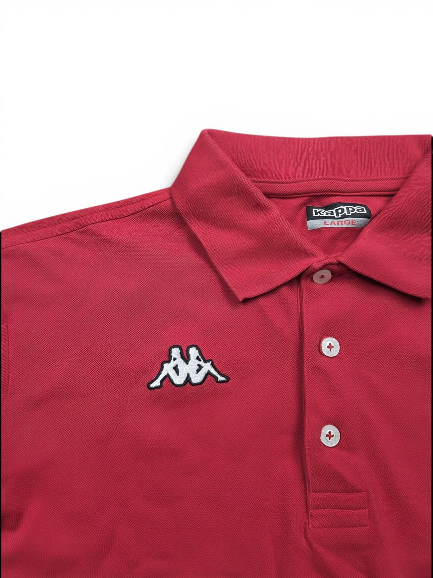 Kappa Polo Shirt rot – Größe L | Vintage Sportswear