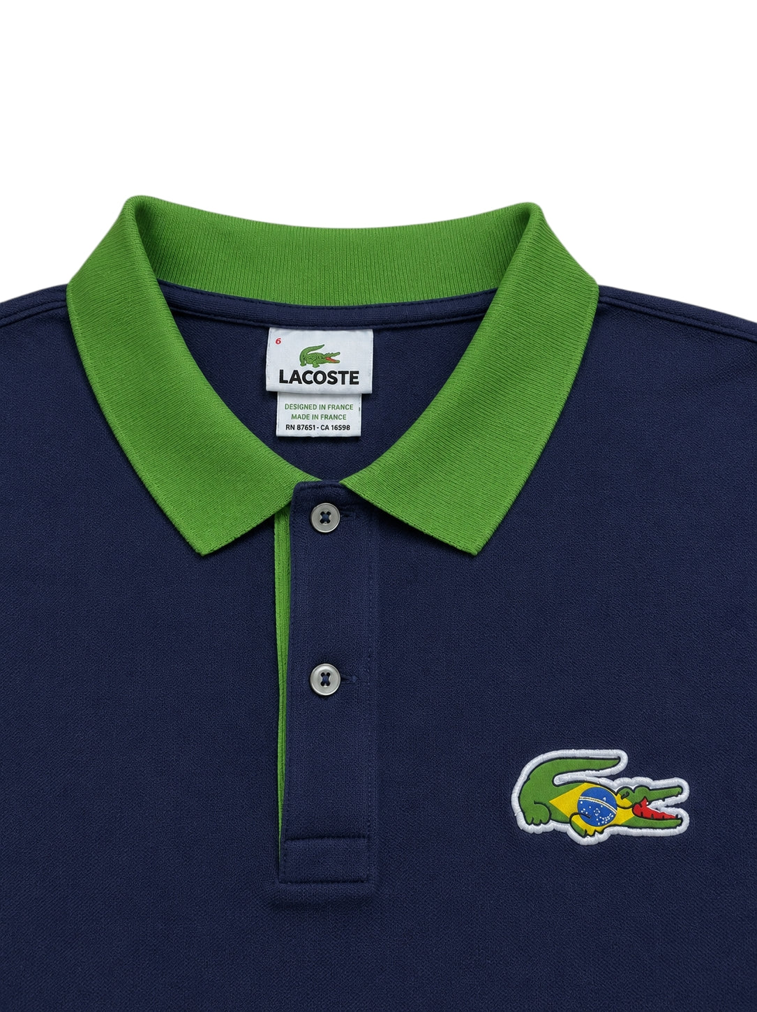 Lacoste Brasilien Polo-Shirt – Klassischer Luxus in Navy & Grün