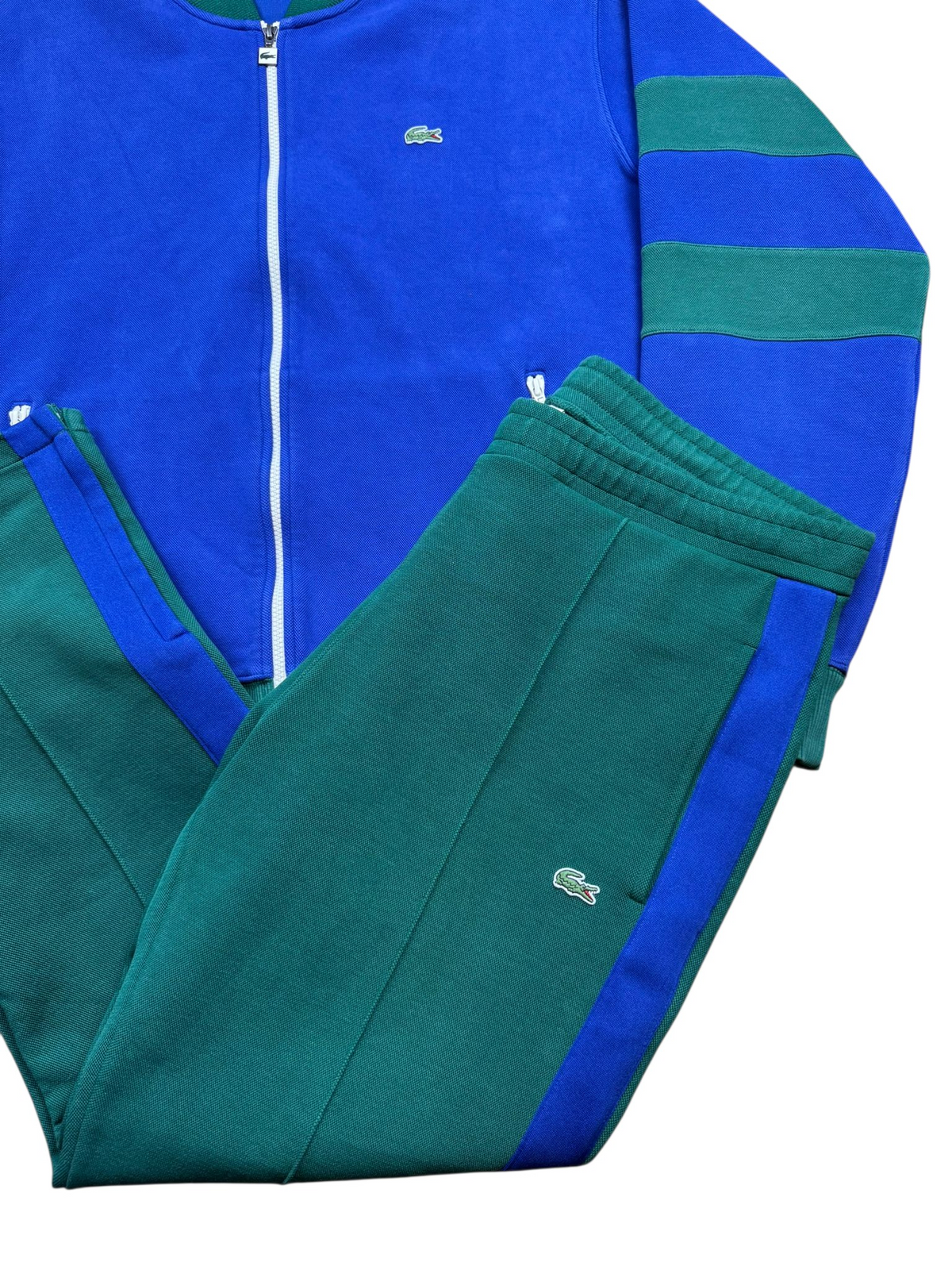 🐊 Lacoste Vintage Trainingsanzug – Blau/Grün | XXL