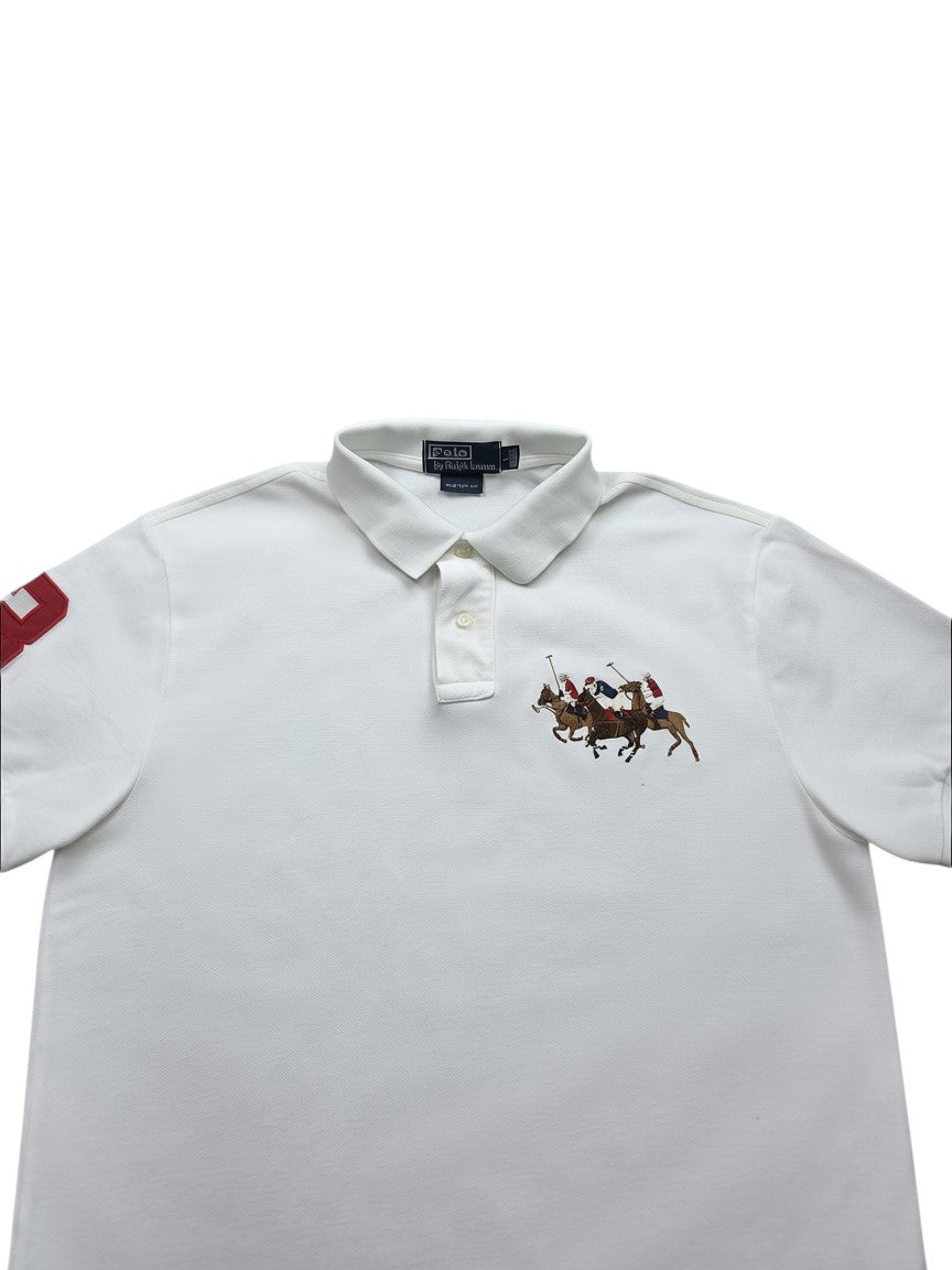 Ralph Lauren Big Pony Polo Shirt – Weiß – Größe L