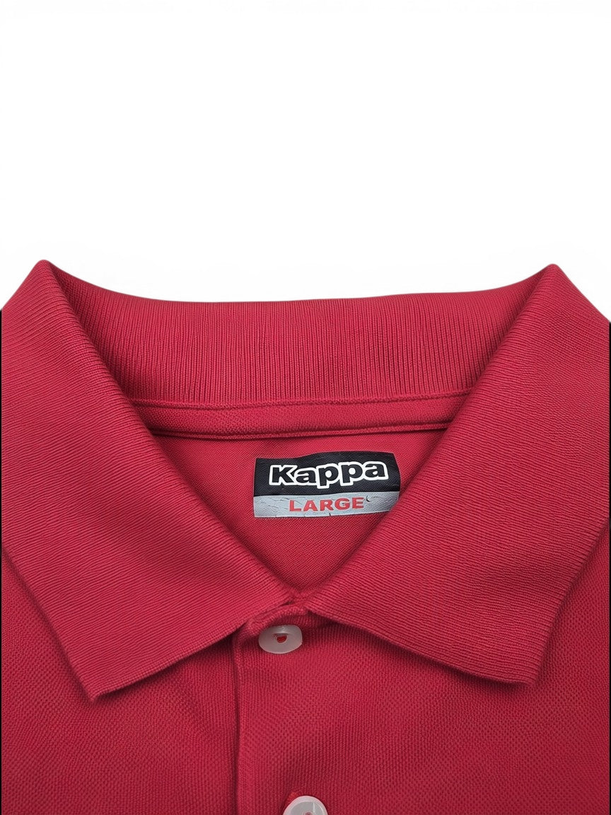 Kappa Polo Shirt rot – Größe L | Vintage Sportswear
