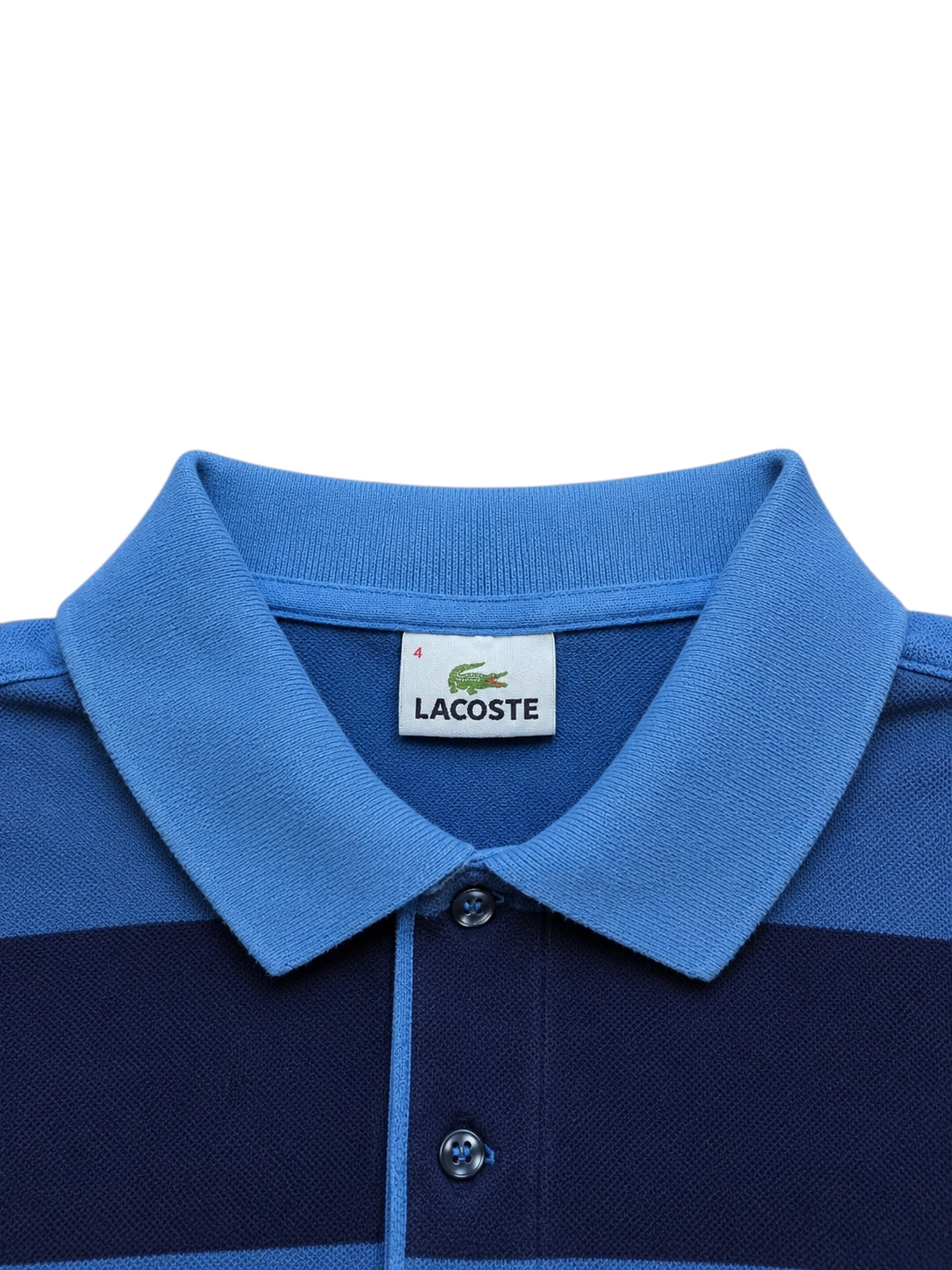Lacoste Streifen Polo-Shirt – Eleganter Premium Look in Blau