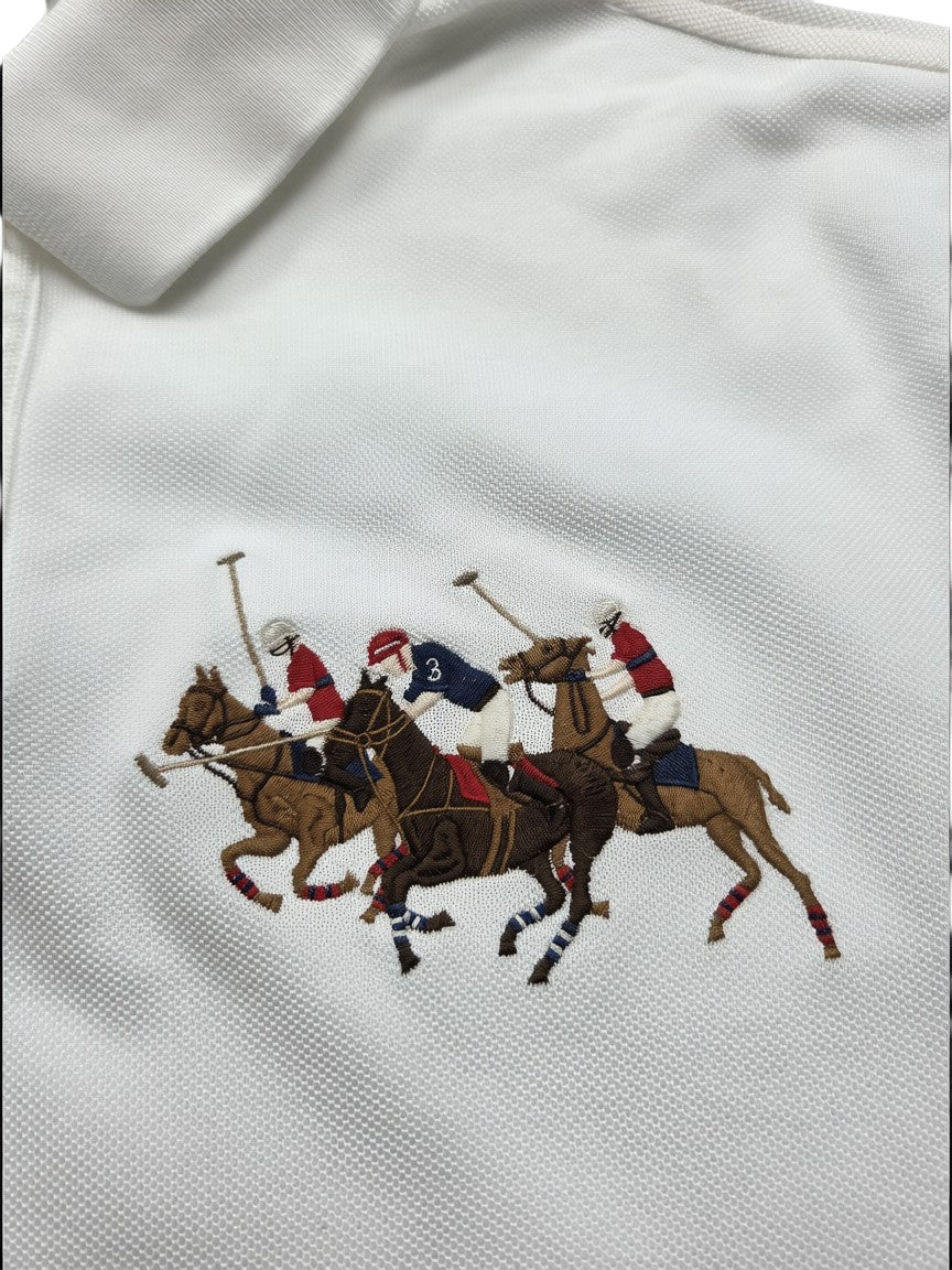 Ralph Lauren Big Pony Polo Shirt – Weiß – Größe L