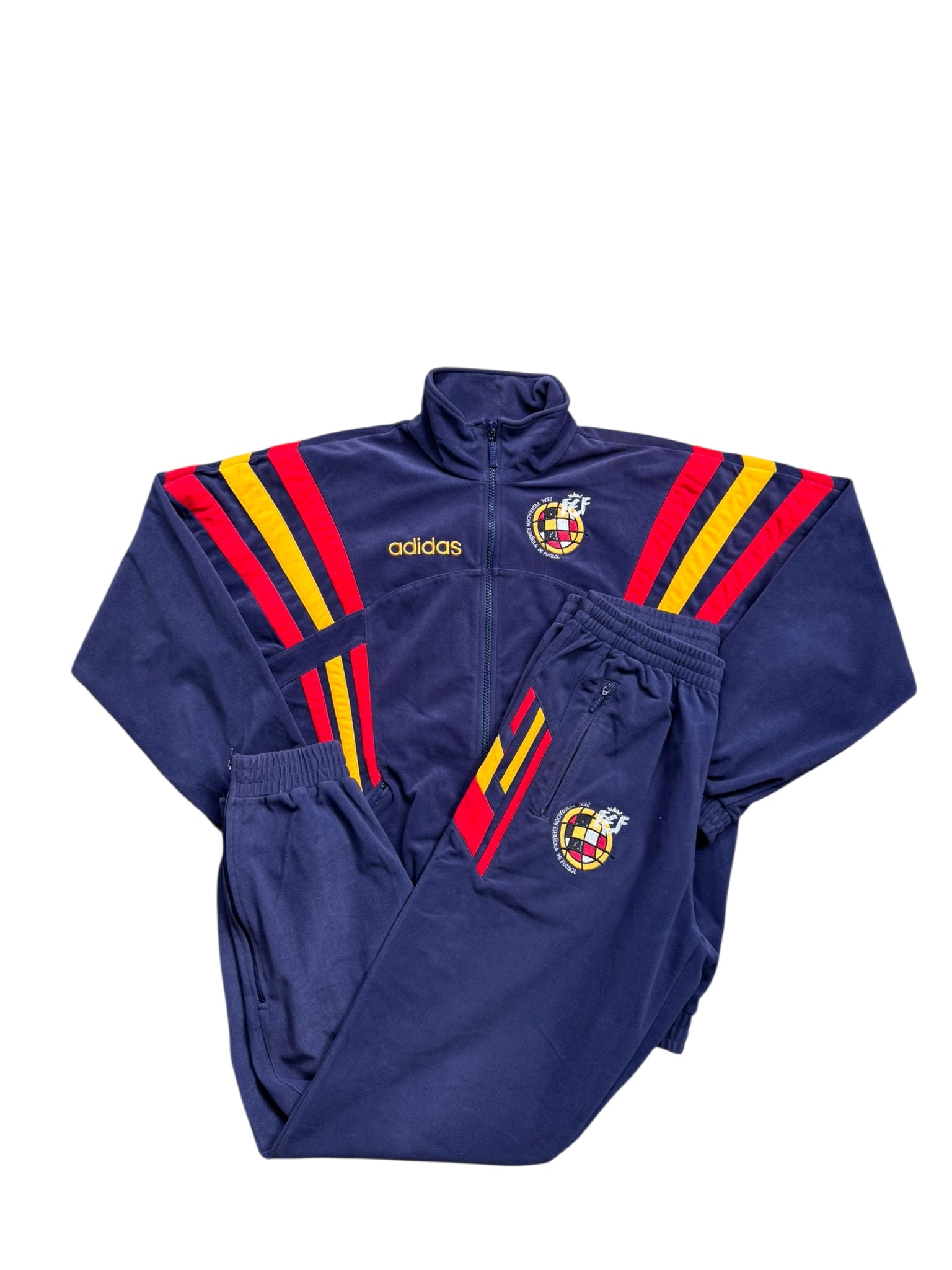 Adidas Spanien  Trainingsanzug Größe M  Navy Retro Edition