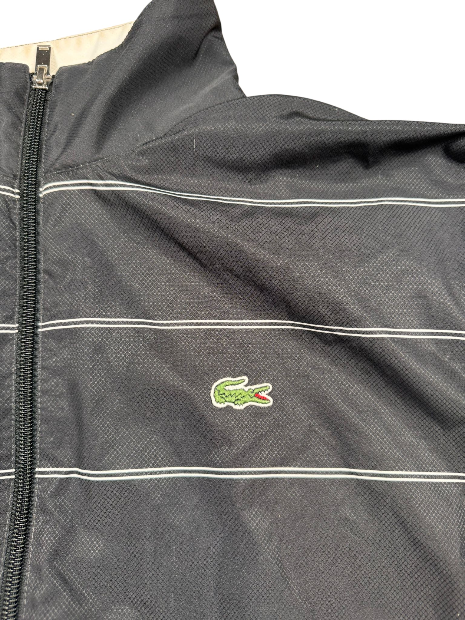 Lacoste Vintage Trainingsanzug – Schwarz/Grau | L