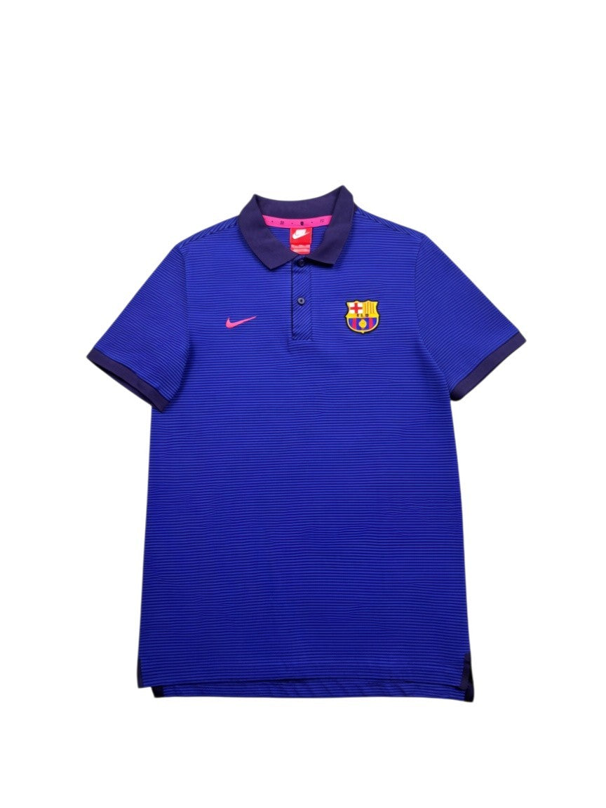 Nike FC Barcelona Polo – Blau/Pink – Größe M