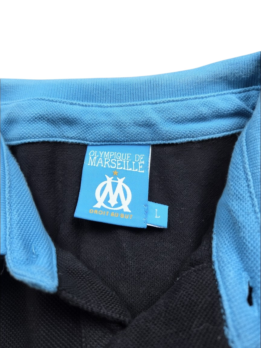 Olympique de Marseille Polo Shirt – Schwarz/Blau – Größe L