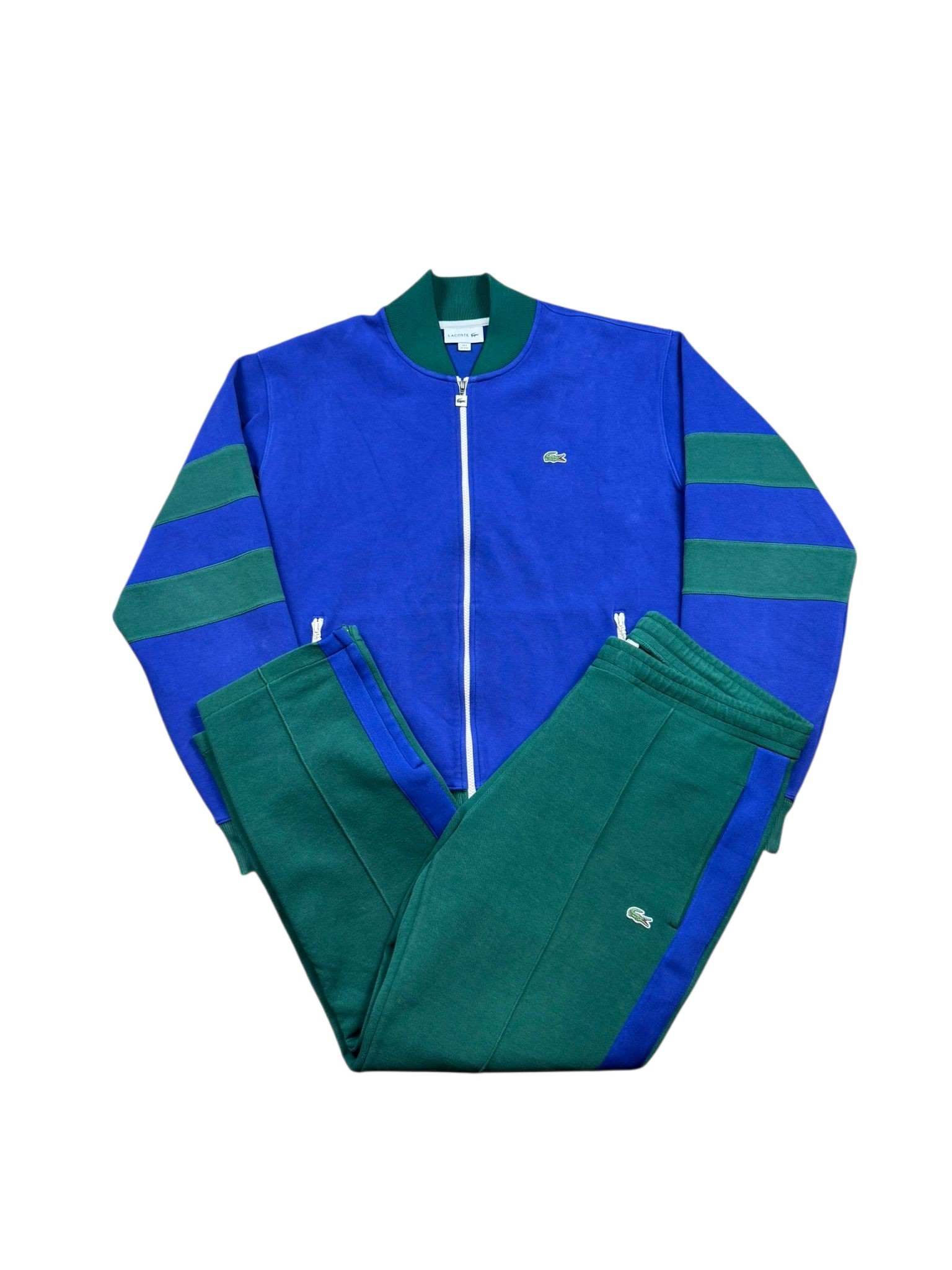 🐊 Lacoste Vintage Trainingsanzug – Blau/Grün | XXL