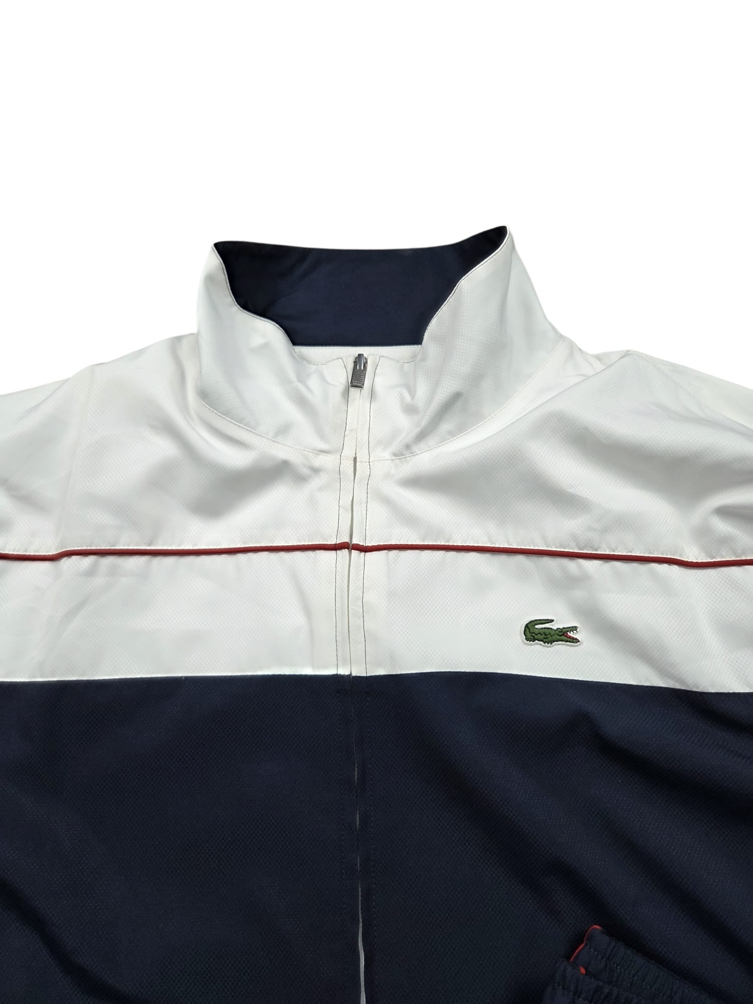 Lacoste Sport Trainingsanzug Navy/Weiß – Vintage Track Suit Set Gr. 2 / S