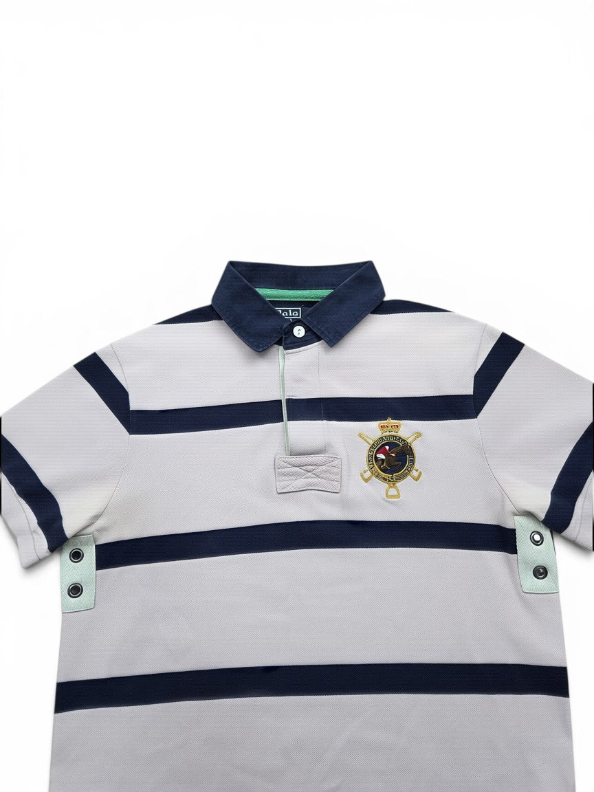 Polo Ralph Lauren Rugby Polo Shirt rosa/Navy Gestreift – Größe M