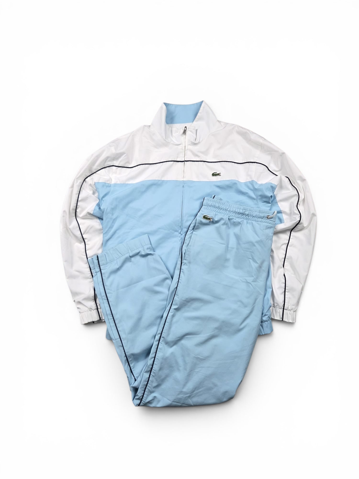 Lacoste Trainingsanzug Hellblau/Weiß – Größe 2 / 168 (S-M)