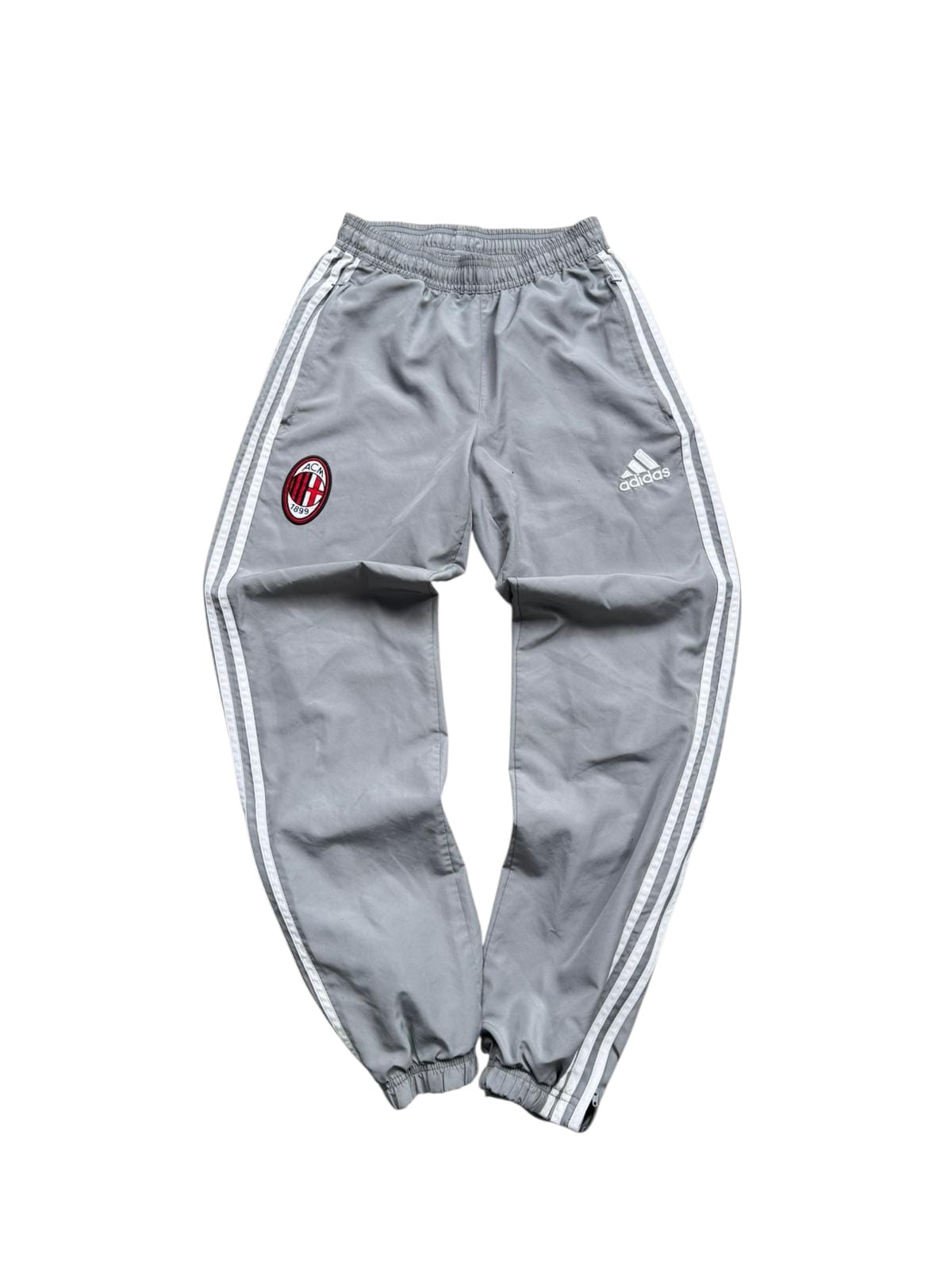 AC Milan Adidas Tracksuit – White/Grey – XS