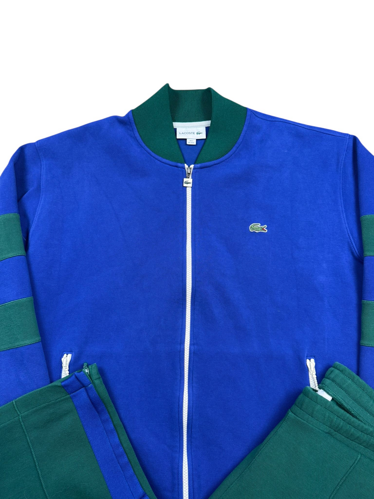 🐊 Lacoste Vintage Trainingsanzug – Blau/Grün | XXL