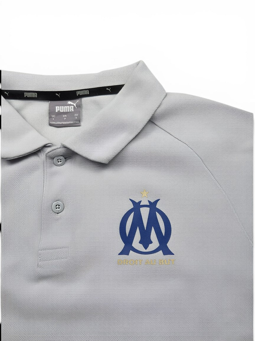 Puma Olympique Marseille Polo Shirt Grau – Größe S