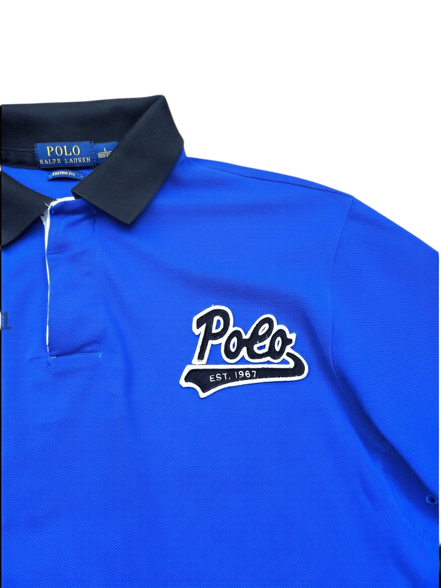 Vintage Polo Ralph Lauren Polo Shirt – Blau/Schwarz – Größe L