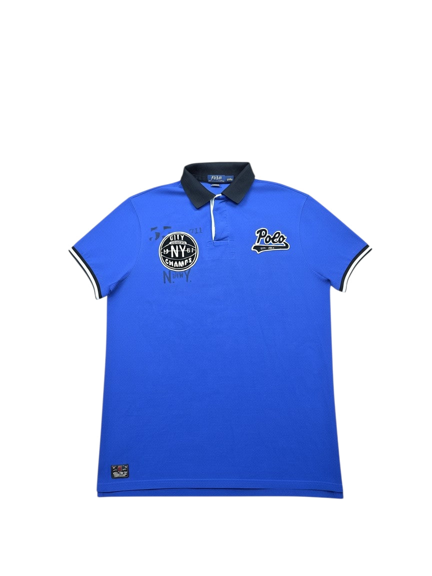 Vintage Polo Ralph Lauren Polo Shirt – Blau/Schwarz – Größe L