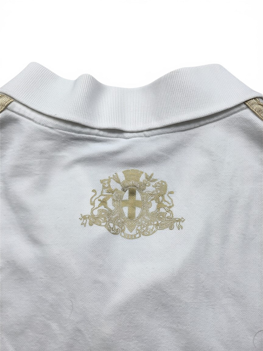 Adidas Olympique Marseille Polo Shirt Weiß/Gold – Größe L