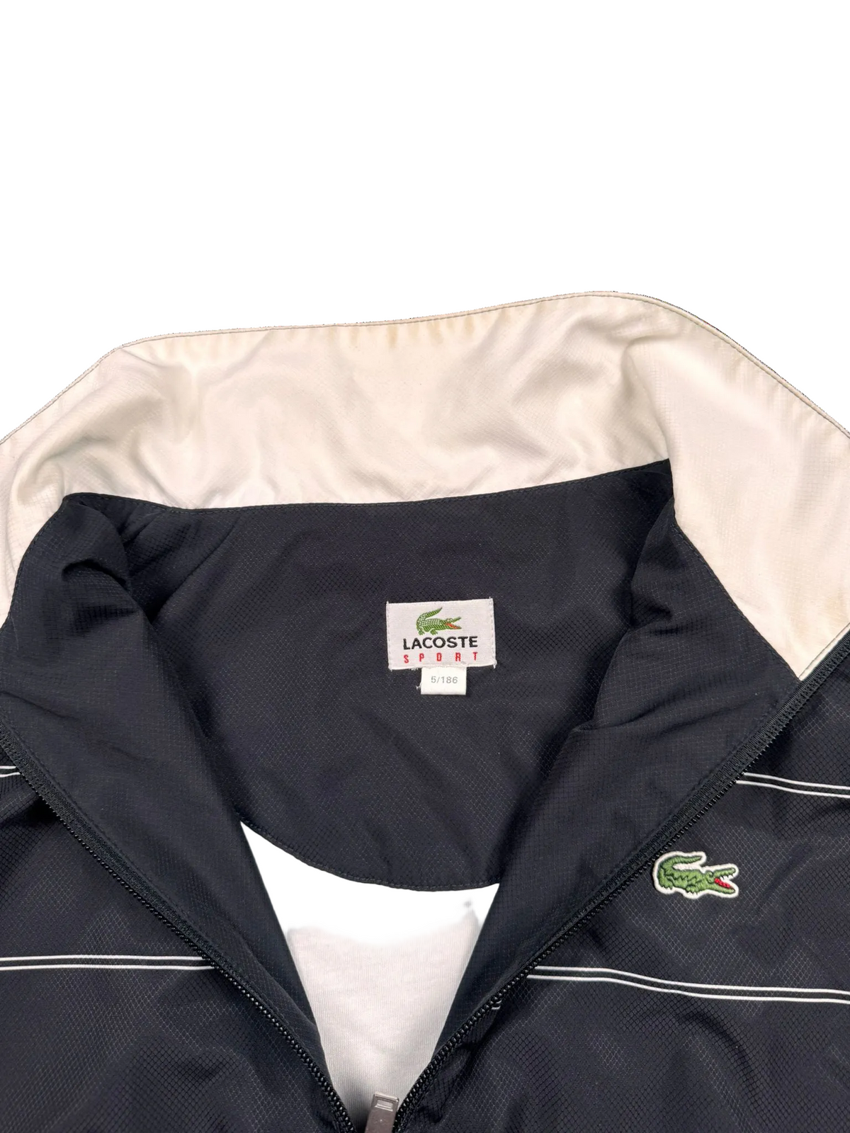 Lacoste Vintage Trainingsanzug – Schwarz/Grau | L