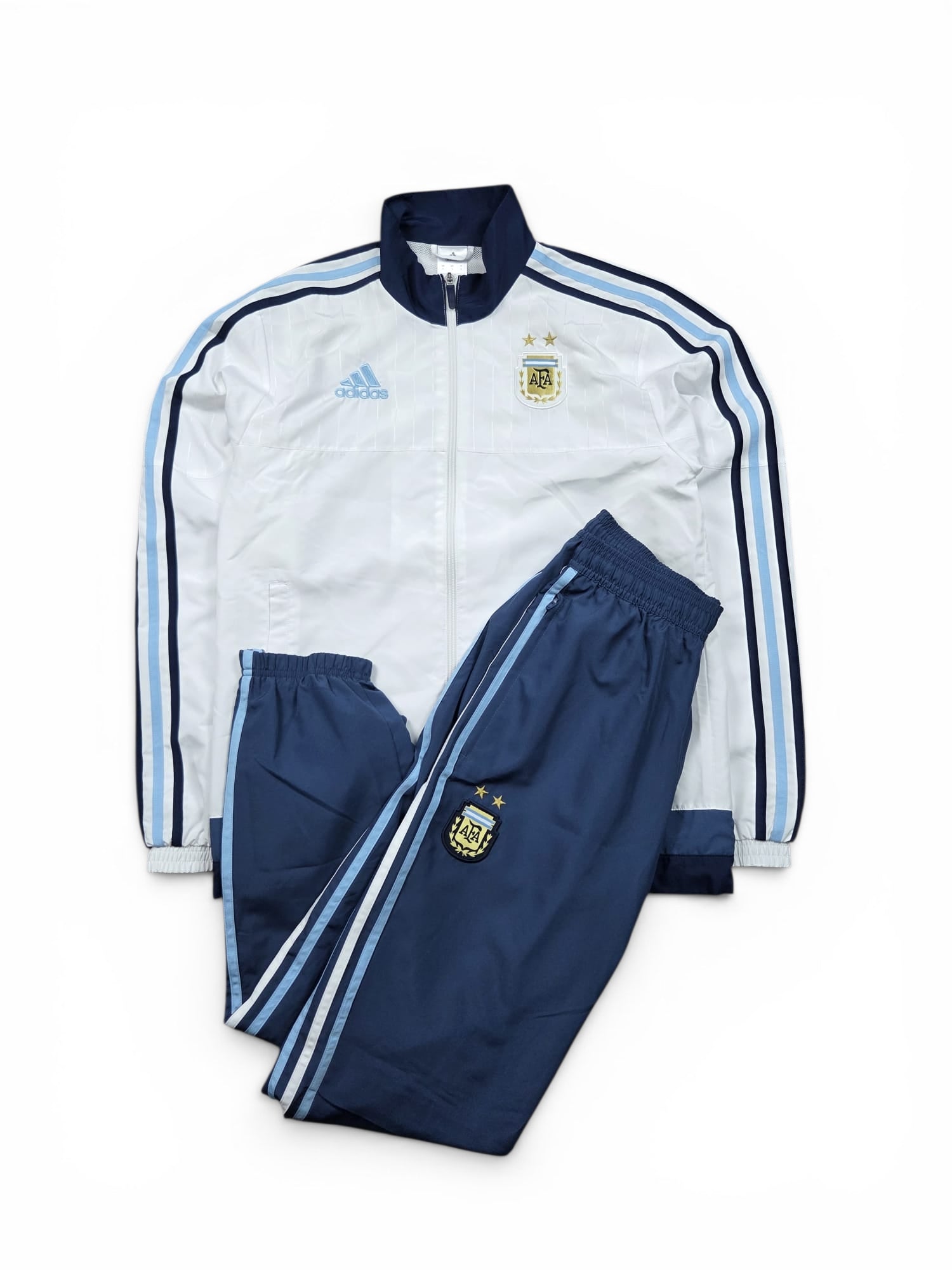 Adidas Argentina Trainingsanzug Weiß/Blau – AFA Track Suit Vintage Style Gr. S
